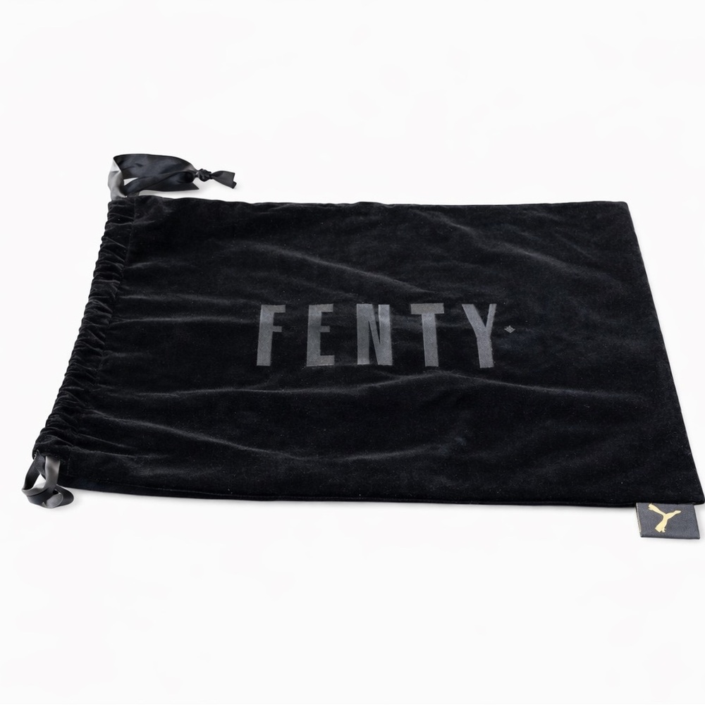 FENTY x PUMA Black Velvet Drawstring Dust Bag Pouch Logo